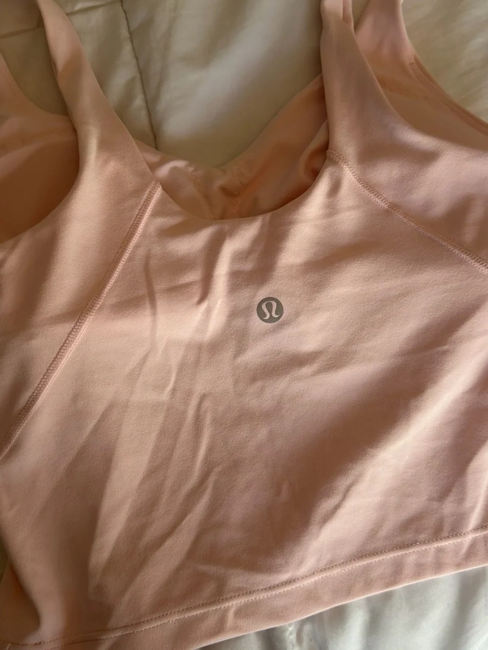 lululemon athletica Soft Pink V-Neck Sports Bralette